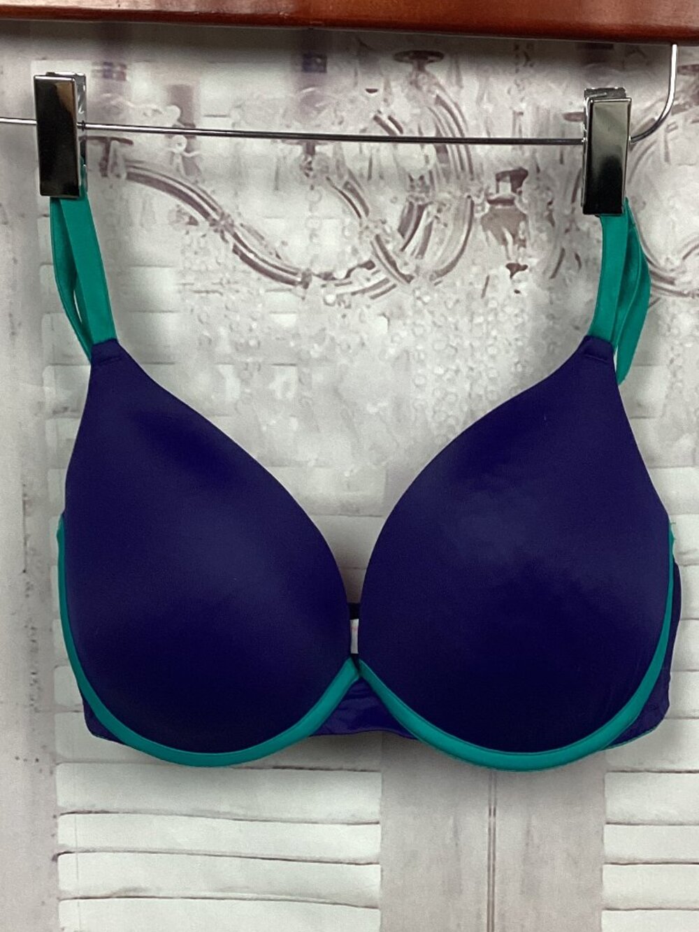 PINK Victoria's Secret Bra Teal & Blue Padded 36C